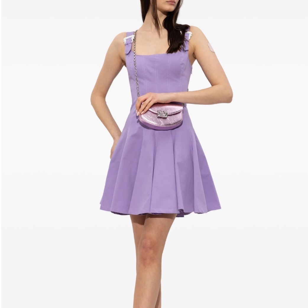 Versace Jeans Couture Fit And Flare Dress Purple Size 0 Pre Owned